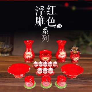 顺辉佛具 红色佛具套装系列