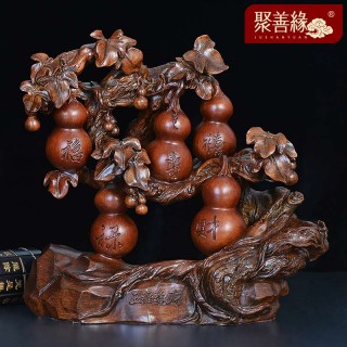 招财葫芦摆件客厅新中式家居酒柜装饰品博古架玄关工艺品创意摆设 