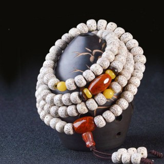 星月菩提手串108颗正月项链男女士南红蜜蜡菩提子佛珠手链