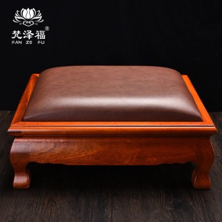 高档实木磕头四角大拜垫拜佛垫打坐蒲团拜凳顺滑加厚供佛跪垫家用 