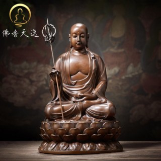 纯铜佛像 地藏王菩萨 娑婆三圣地藏菩萨佛像摆件 