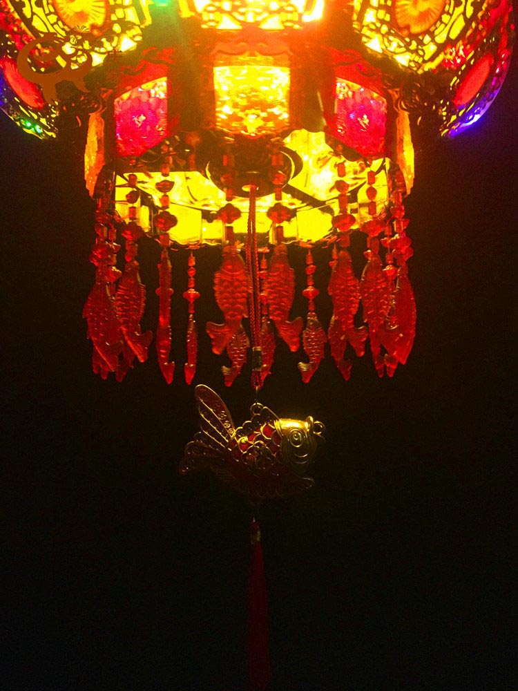 庆缘LED金花旋转灯笼