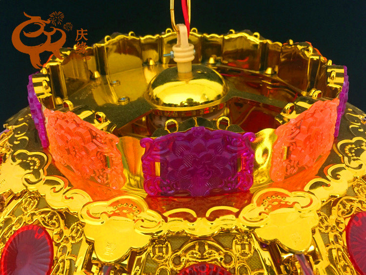 庆缘LED金花旋转灯笼