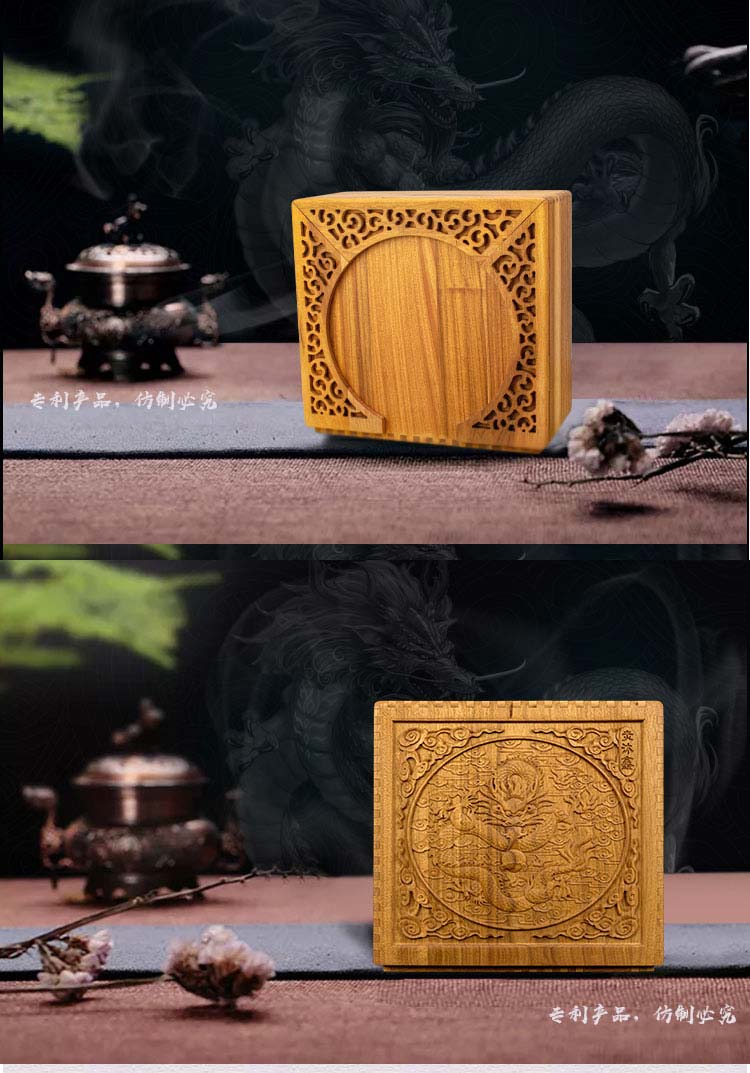 金丝柚原木折叠便携开合佛龛无漆榫卯神龛牌位佛像水盏酥油灯供桌