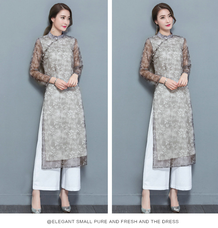 实拍复古名媛气质春装时尚连衣裙雪纺阔腿裤套装两件套春季女