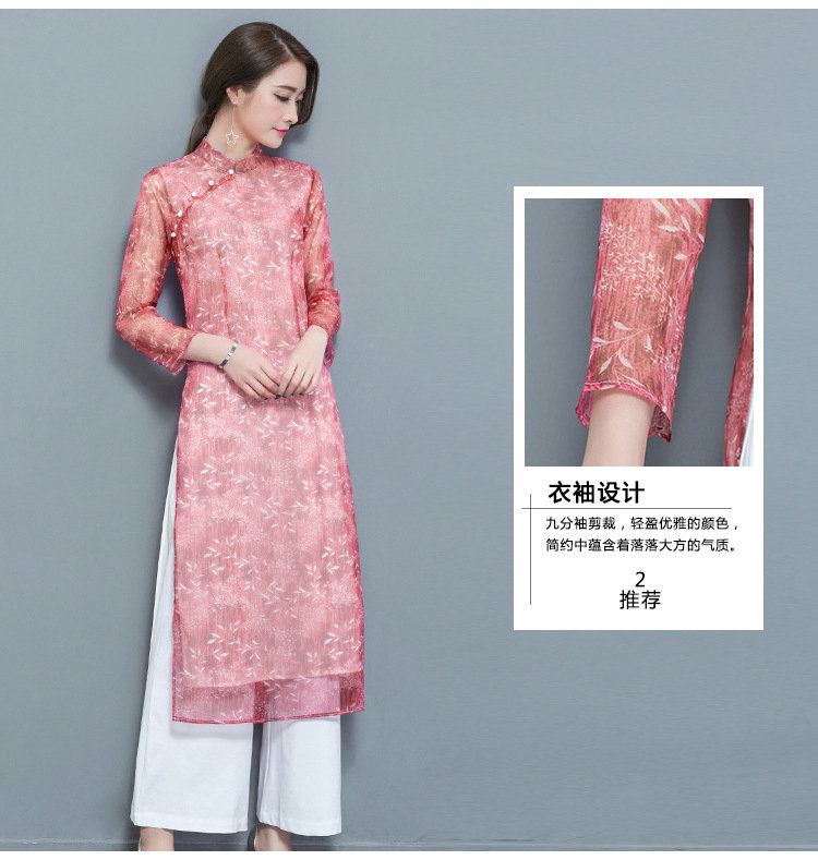 实拍复古名媛气质春装时尚连衣裙雪纺阔腿裤套装两件套春季女