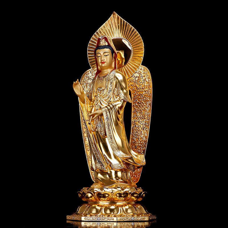 西方三圣佛像 家用供奉客厅观音菩萨大势至阿弥陀佛佛像 