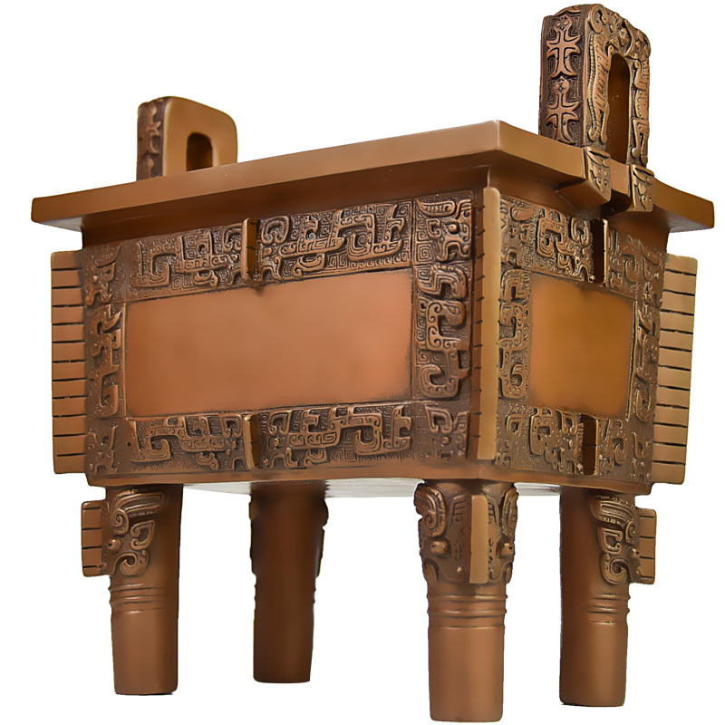 司母戊鼎摆件紫铜工艺品招财聚财家居风水仿古青铜器店铺开业礼品 