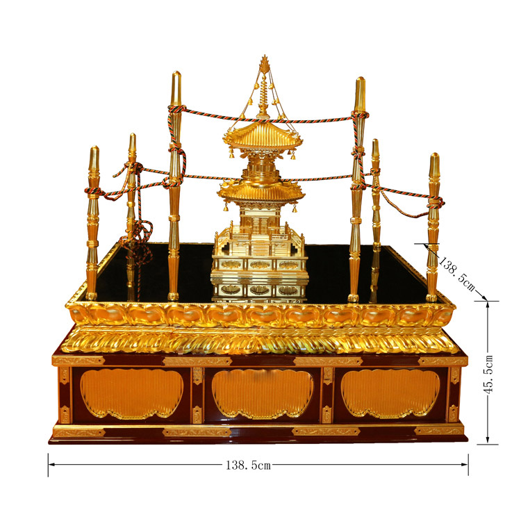  文新佛具  护摩坛 纯手工实木制作钢琴烤漆手工金具饰品手工彩绘24K贴金