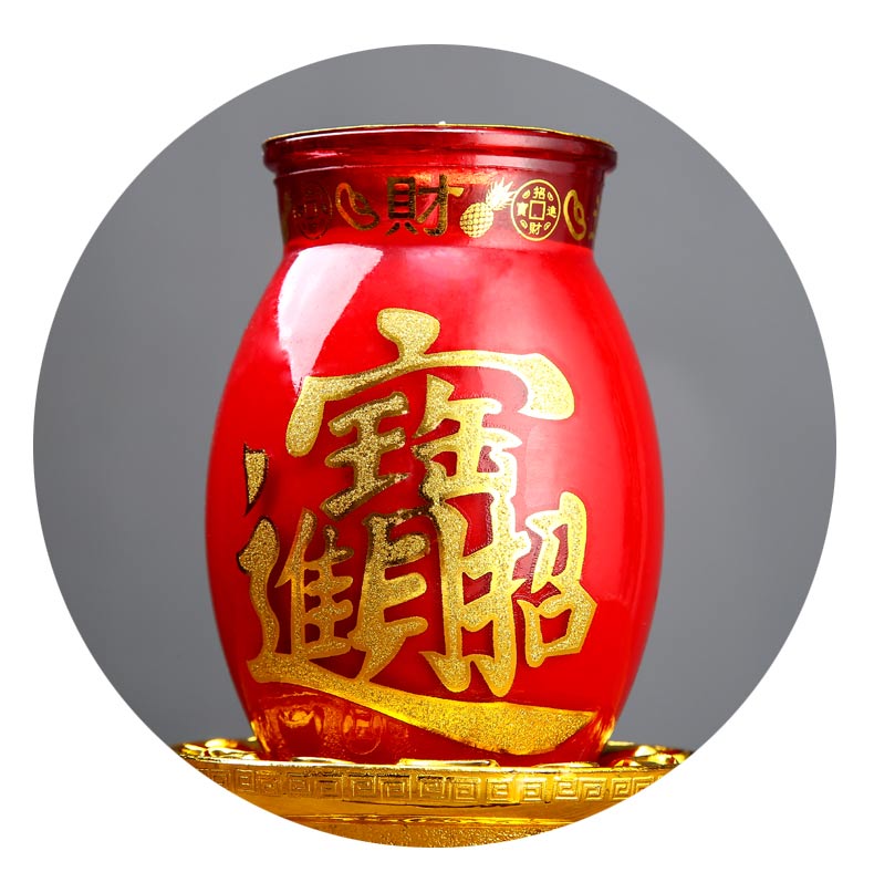 招财酥油灯 供佛长明灯 3天斗烛蜡烛台酥油灯座家用批发