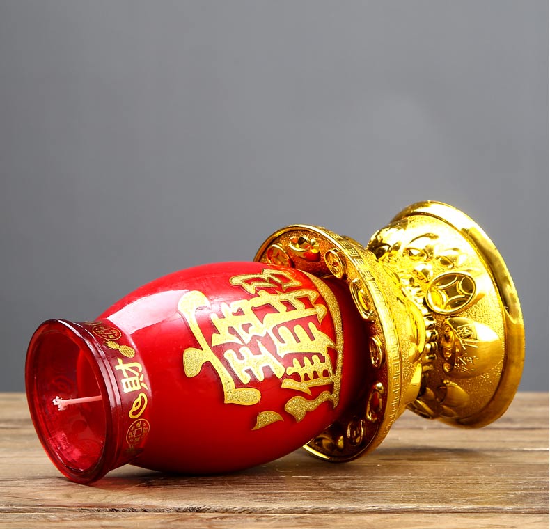 招财酥油灯 供佛长明灯 3天斗烛蜡烛台酥油灯座家用批发