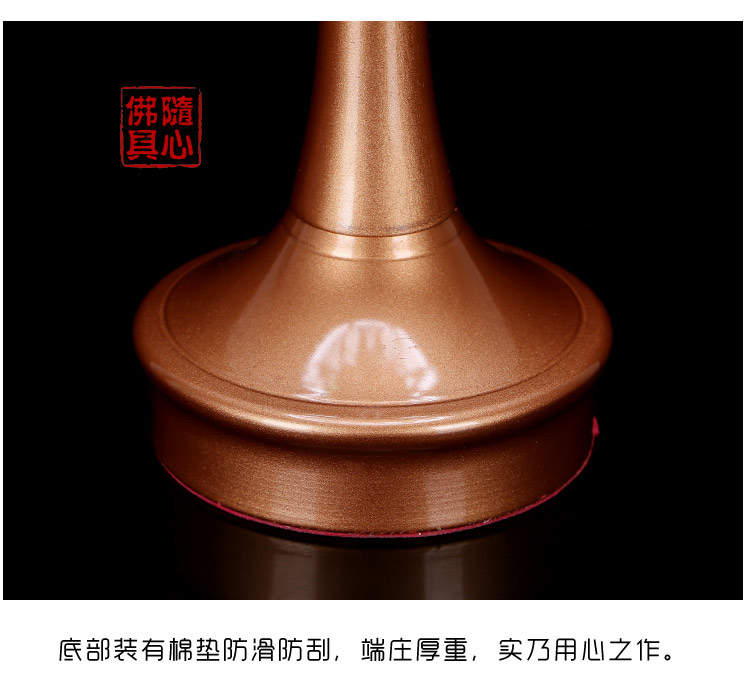 佛教用品合金七彩莲花灯led佛前供灯水晶观音长明灯一对 