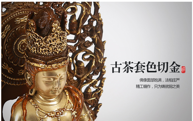 纯铜大日如来佛像摆件佛祖佛像家居工艺品佛堂摆设本命佛 