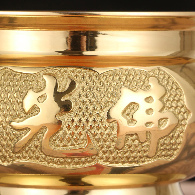 供佛香炉佛字心经炉佛堂供奉香薰炉香插立香盘香炉黄铜