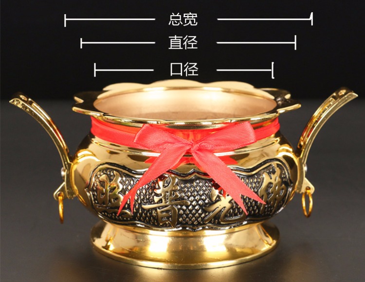 供佛香炉 佛堂供奉香薰炉 线香 立香铜香炉 家居工艺摆件 