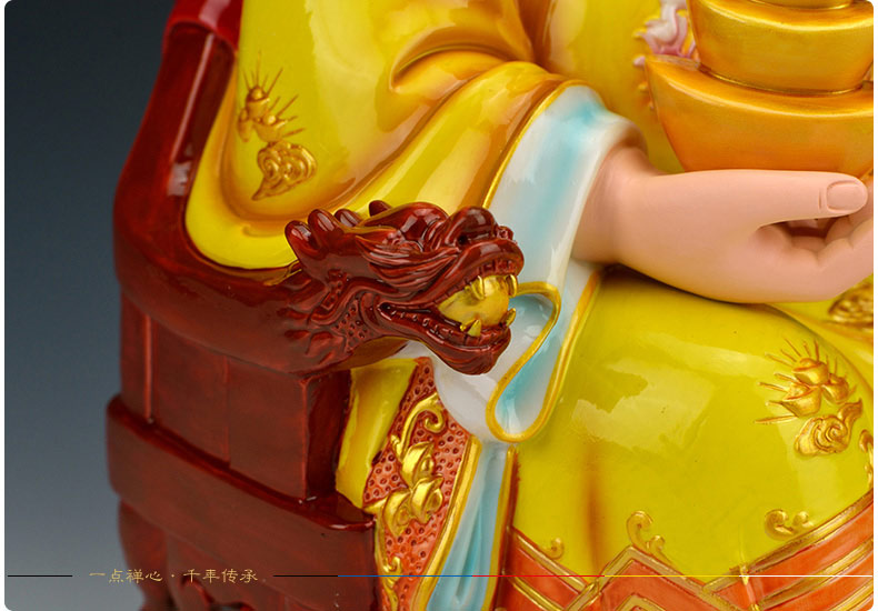  陶瓷文财神爷佛像供奉摆件店铺开业礼品/五彩财神爷