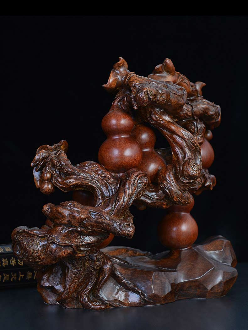 招财葫芦摆件客厅新中式家居酒柜装饰品博古架玄关工艺品创意摆设 