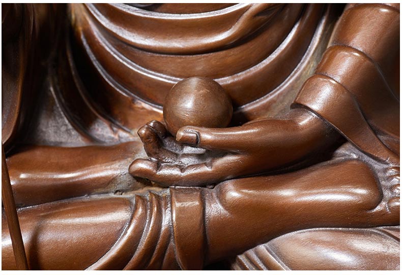 纯铜佛像 地藏王菩萨 娑婆三圣地藏菩萨佛像摆件 