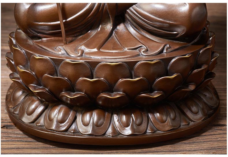 纯铜佛像 地藏王菩萨 娑婆三圣地藏菩萨佛像摆件 