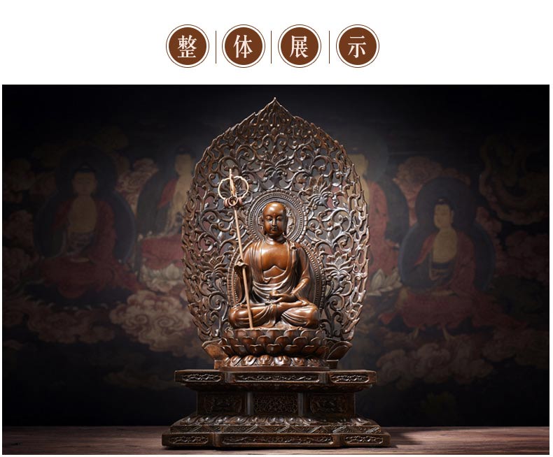 纯铜佛像 地藏王菩萨 娑婆三圣地藏菩萨佛像摆件 